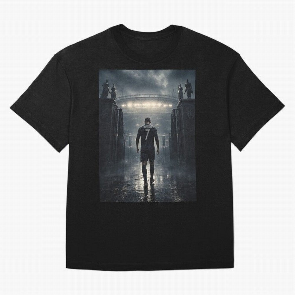 CR7 Entering a Stadium Legend Oversized T-Shirt Show Your Love for FIFA World Cup 2026 Group Stage Spirit, Connected to Netherlands, Neymar, Haaland and Cristiano Ronaldo, Football Passion, Legendary Performances, Festival Vibes and Supporter