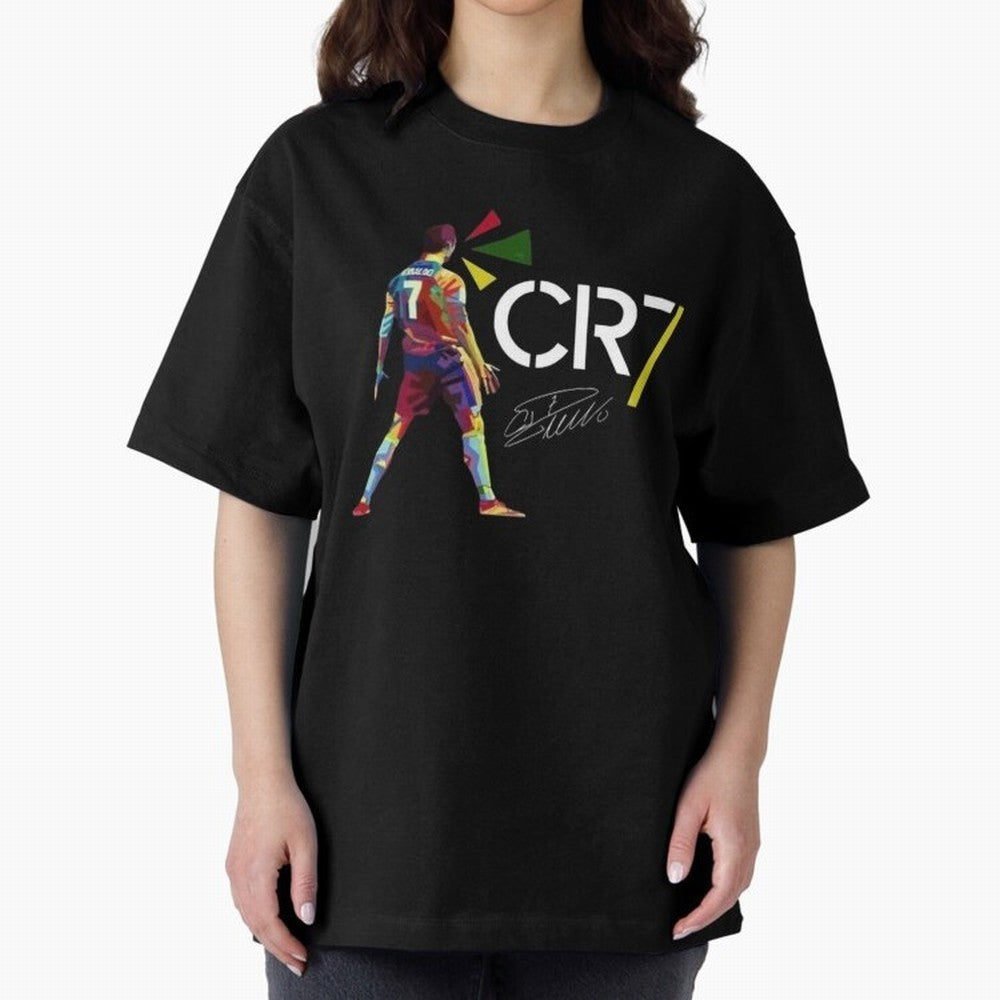 Cr7 Cristiano Ronaldo Signature Oversized T-Shirt Stand Proud for the FIFA World Cup 2026 USA Canada Mexico Journey through Neymar, Haaland and Cristiano Ronaldo Highlights, France and Portugal Pride, Football History, Final Match Energy, Crowd
