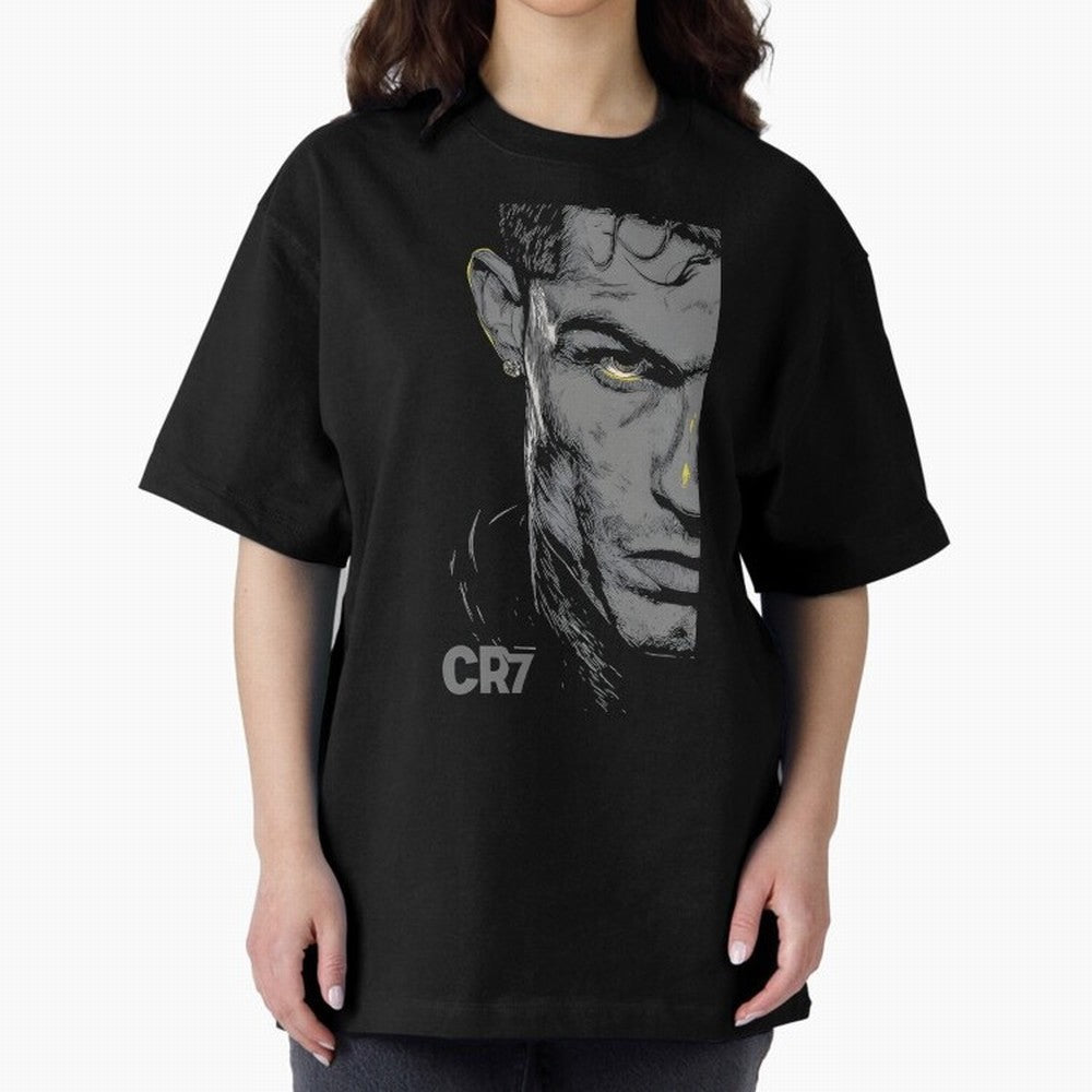 Cristiano Ronaldo Goat 7 Oversized T-Shirt Show Passion for the Stars of FIFA World Cup 2026 USA Canada Mexico Spirit, Connected to Argentina, France and Brazil, Neymar, Haaland and Cristiano Ronaldo, Global Supporter Spirit, Legendary Goals,