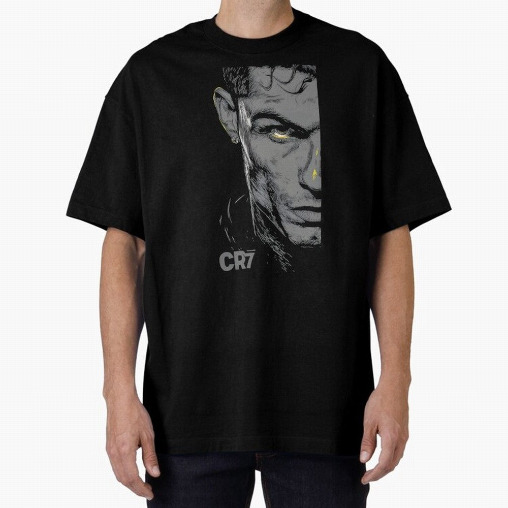Cristiano Ronaldo Goat 7 Oversized T-Shirt Show Passion for the Stars of FIFA World Cup 2026 USA Canada Mexico Spirit, Connected to Argentina, France and Brazil, Neymar, Haaland and Cristiano Ronaldo, Global Supporter Spirit, Legendary Goals,