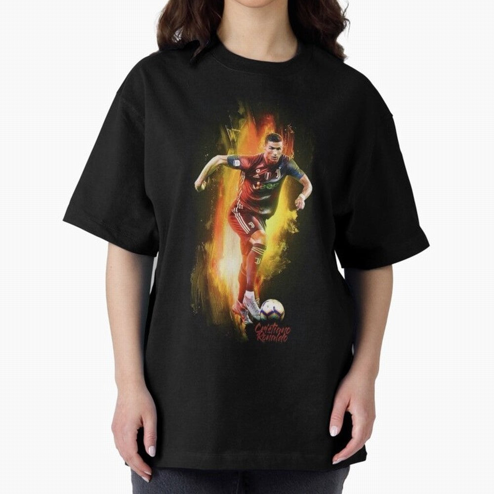 Ronaldo Wallpaper Oversized T-Shirt Stand with FIFA World Cup 2026 Group Stage Spirit, with Germany, Neymar, Classic Soccer Heritage, Championship Pressure, Fan Loyalty and International Pride; Built for Supporters Chasing Trophy Dreams, Final