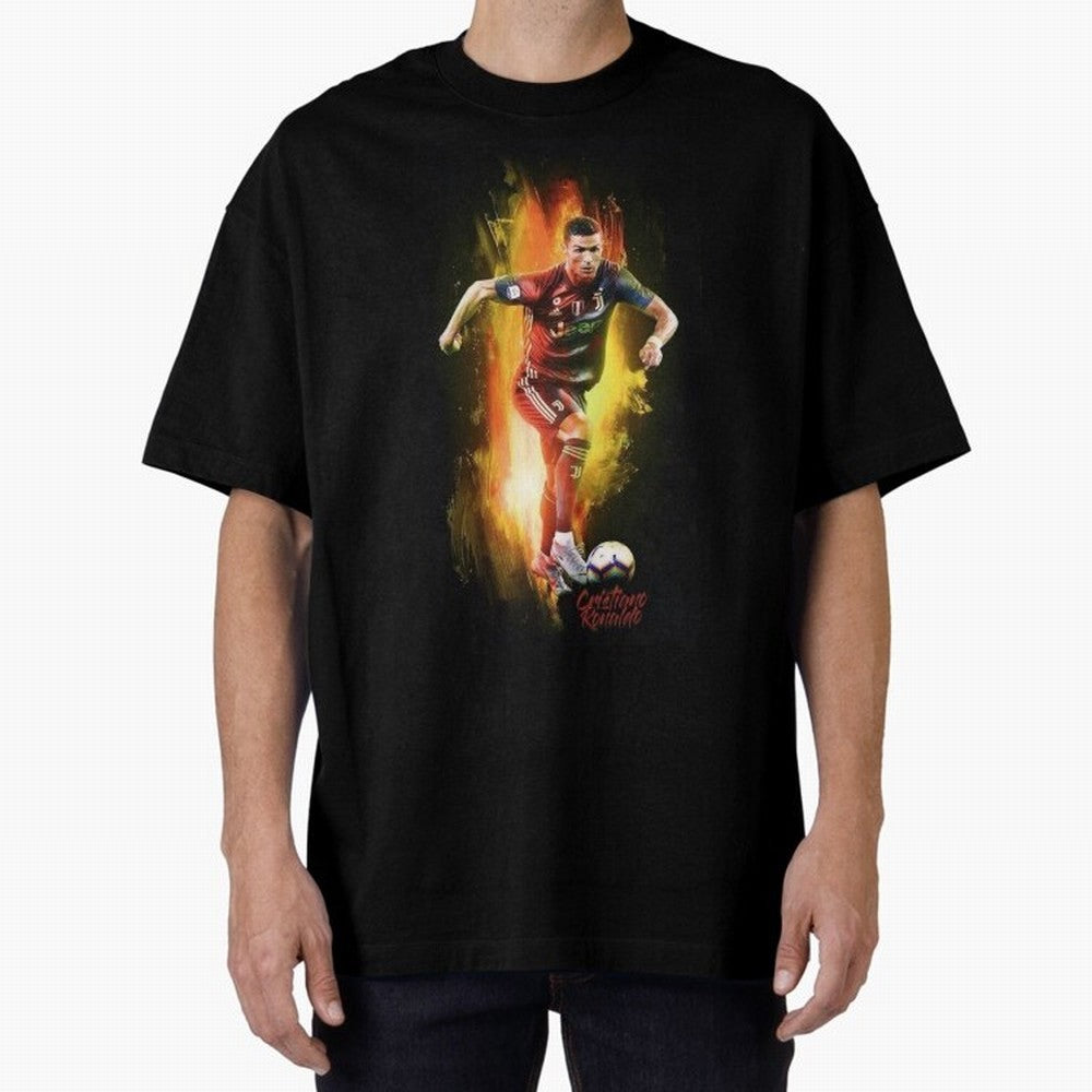Ronaldo Wallpaper Oversized T-Shirt Stand with FIFA World Cup 2026 Group Stage Spirit, with Germany, Neymar, Classic Soccer Heritage, Championship Pressure, Fan Loyalty and International Pride; Built for Supporters Chasing Trophy Dreams, Final
