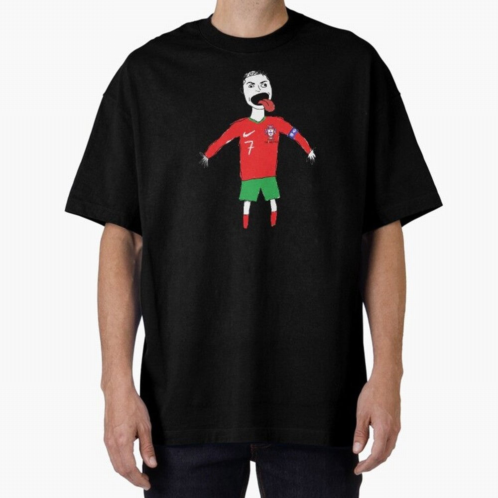 Badly Drawn Ronaldo Oversized T-Shirt Feel the Roar of FIFA World Cup 2026 Group Stage Featuring Neymar, Brazil, Portugal and Argentina Energy, Game Day Rituals, Football Legends, Country Pride and the Road to the Final; Created for Match Day