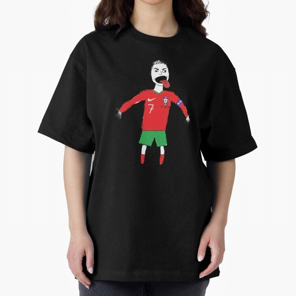 Badly Drawn Ronaldo Oversized T-Shirt Feel the Roar of FIFA World Cup 2026 Group Stage Featuring Neymar, Brazil, Portugal and Argentina Energy, Game Day Rituals, Football Legends, Country Pride and the Road to the Final; Created for Match Day