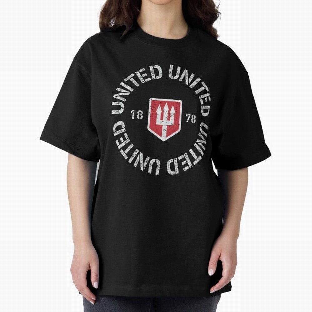 Manchester United Retro Vintage Oversized T-Shirt Feel the Trophy Chase of Match Day Hype around FIFA World Cup 2026, Messi, CR7 and Mbappe, Spain and Netherlands, Fan Favorite Moments, National Team Passion, Big Match Drama and Soccer History;