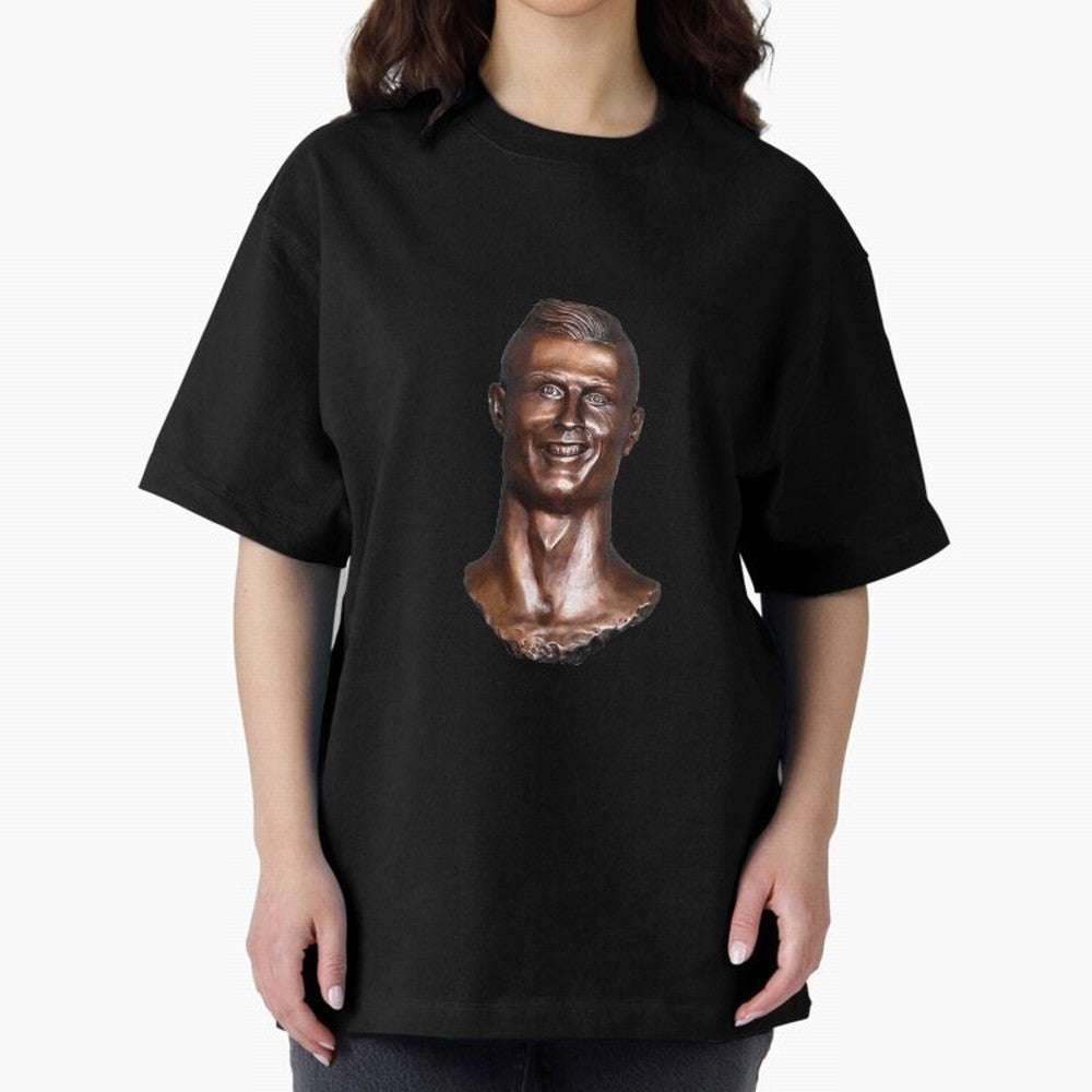 Cristiano Ronaldo Statue Oversized T-Shirt Bring World Football Passion into FIFA World Cup 2026 Group Stage for Fans of Messi, CR7 and Mbappe and Argentina, Bringing Soccer Culture, Superstar Moments, National Team Dreams and Competitive Fire;