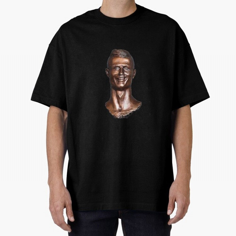 Cristiano Ronaldo Statue Oversized T-Shirt Bring World Football Passion into FIFA World Cup 2026 Group Stage for Fans of Messi, CR7 and Mbappe and Argentina, Bringing Soccer Culture, Superstar Moments, National Team Dreams and Competitive Fire;