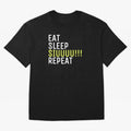 Eat sleep siuuu repeat Oversized T-Shirt Elevate Match Day Hype around FIFA World Cup 2026 Group Stage, Haaland, Argentina and Brazil, Stadium Memories, Football Loyalty, International Chants and Championship Tradition; Great for Watch Parties,