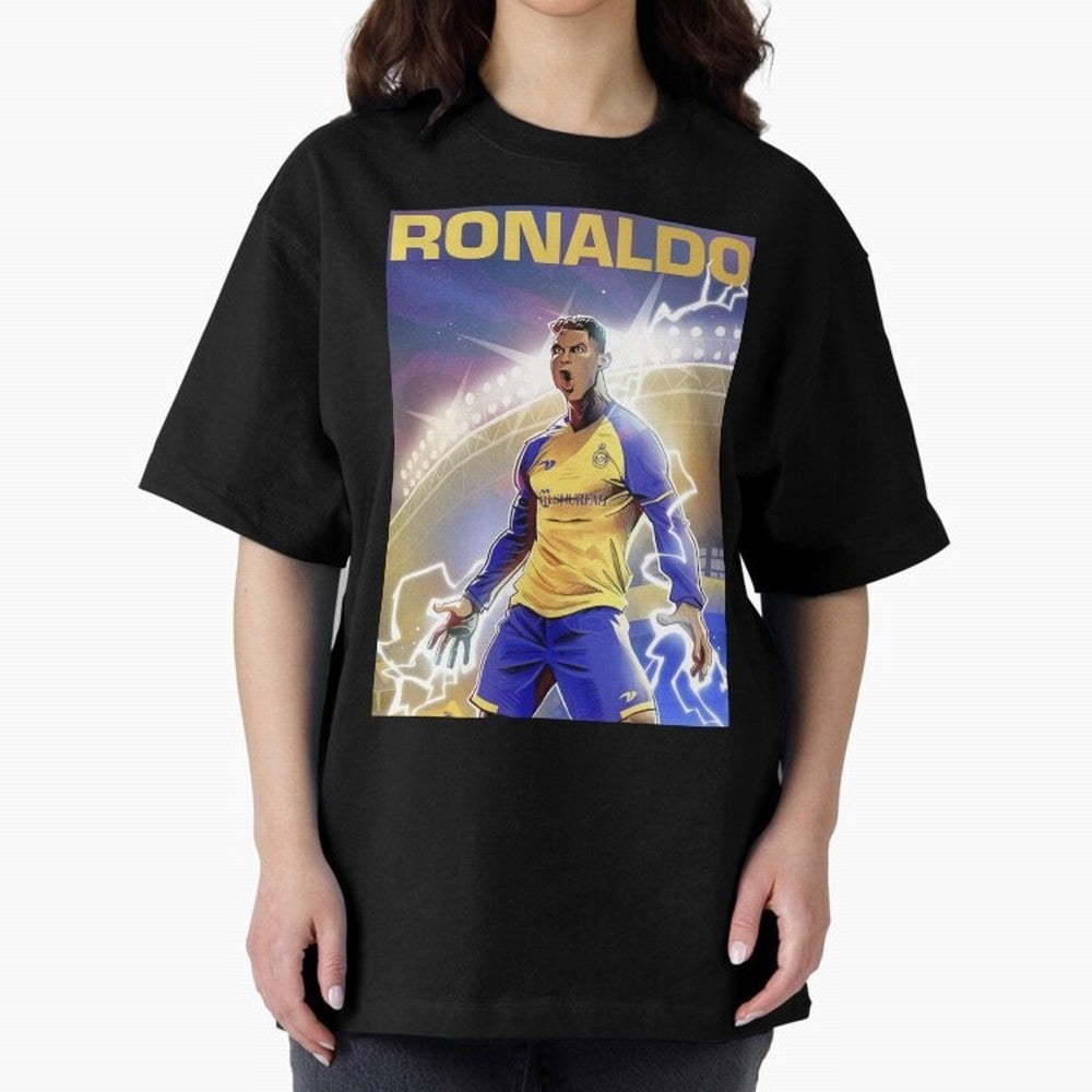 Ronaldo Al-Nassr Football Club - Oversized T-Shirt Bring World Football Passion into the FIFA World Cup 2026 USA Canada Mexico Journey through Mbappe and Neymar Highlights, England Pride, Champion Mindset, Group Stage Buzz, Knockout Tension and