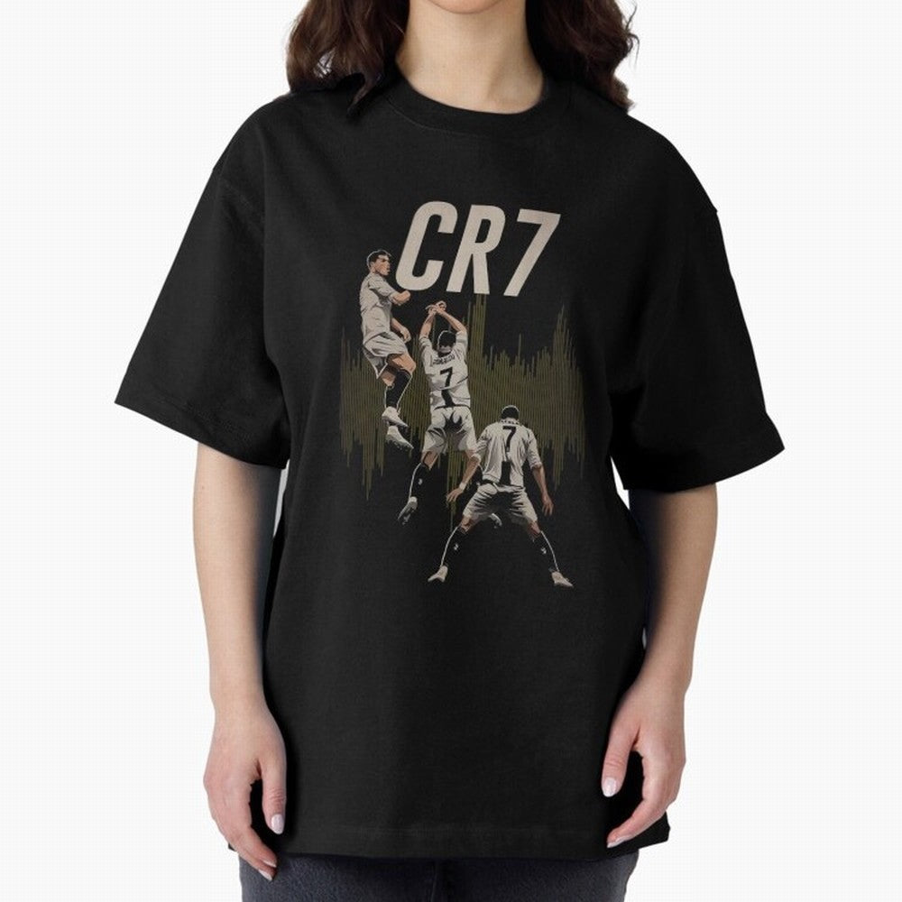 Cristiano Ronaldo Oversized T-Shirt Share Match Day Hype around FIFA World Cup 2026, Messi and Cristiano Ronaldo, Brazil, Goal Celebration Energy, Supporter Heritage, Football Icons and Worldwide Tournament Joy; Great for Supporters Who Love