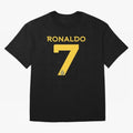 Ronaldo 7 Al-Nassr Football Club - Oversized T-Shirt Get Ready for Global Football Passion for FIFA World Cup 2026 Group Stage, with Haaland and Mbappe, England and Germany, Retro Football Energy, Iconic Rivalries, Trophy Chase Drama and Stadium