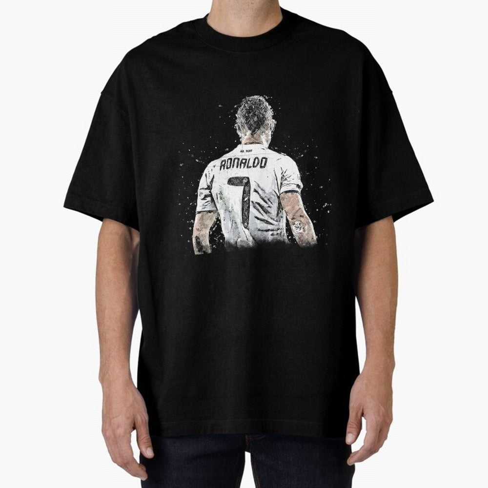 Cristiano ronaldo back Oversized T-Shirt Join the Countdown to Global Football Passion for FIFA World Cup 2026 USA Canada Mexico, with Messi, Spain, Champion Mindset, Group Stage Buzz, Knockout Tension and Passionate Fan Culture; Great for