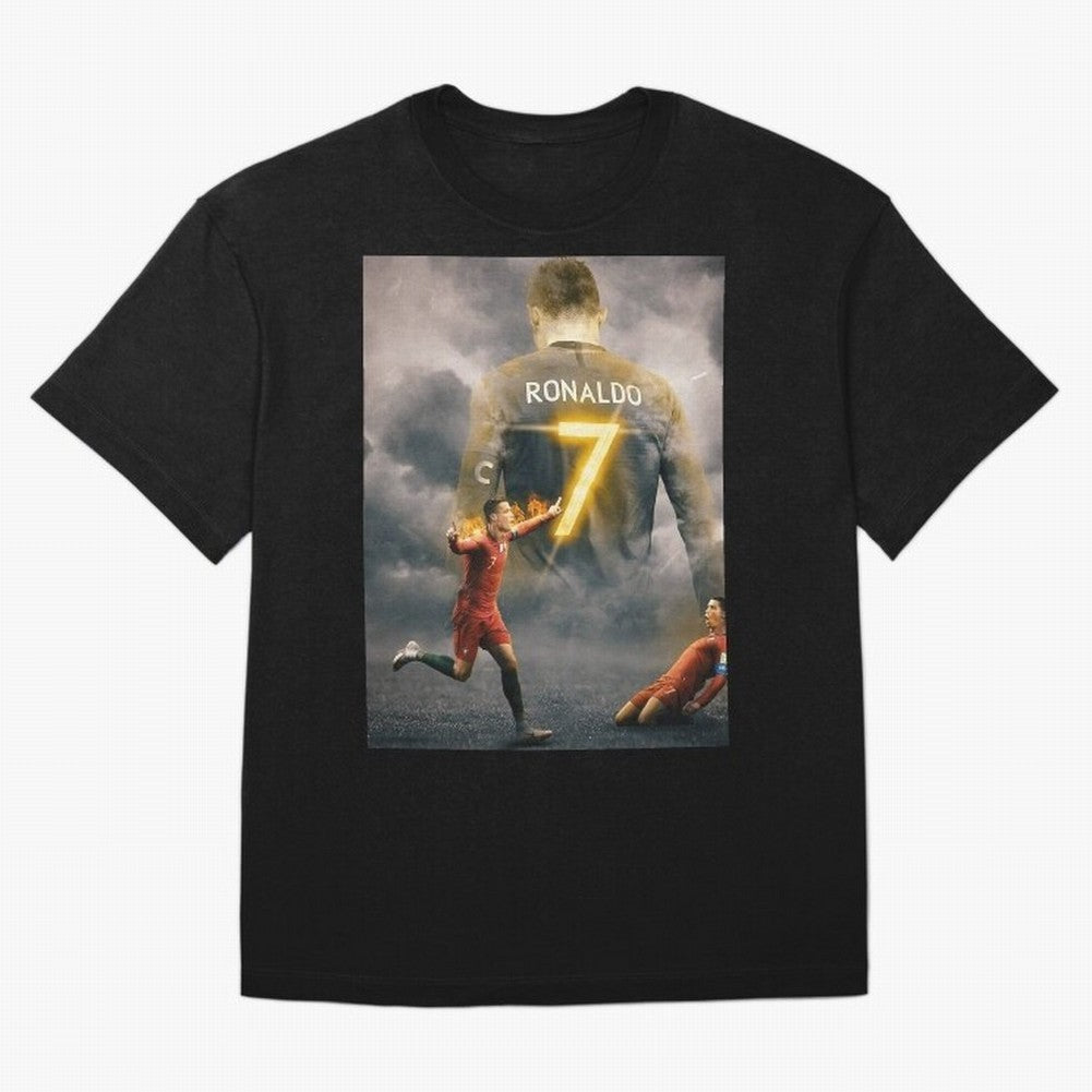 Aesthetic ronaldo poster Oversized T-Shirt Keep the Match Day Mood of Match Day Hype around FIFA World Cup 2026, Messi, Argentina, France and Brazil, Goal Celebration Energy, Supporter Heritage, Football Icons and Worldwide Tournament Joy; Ideal