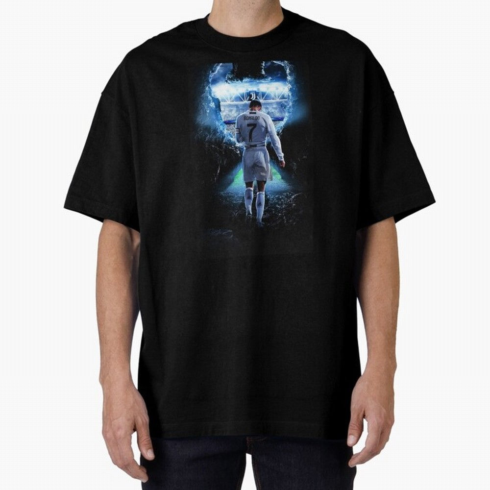 Football player Oversized T-Shirt Support Iconic Players in FIFA World Cup 2026 Celebrating Messi and Cristiano Ronaldo, Argentina and Brazil Energy, Football History, Final Match Energy, Crowd Noise and Once in a Lifetime Moments; Perfect for