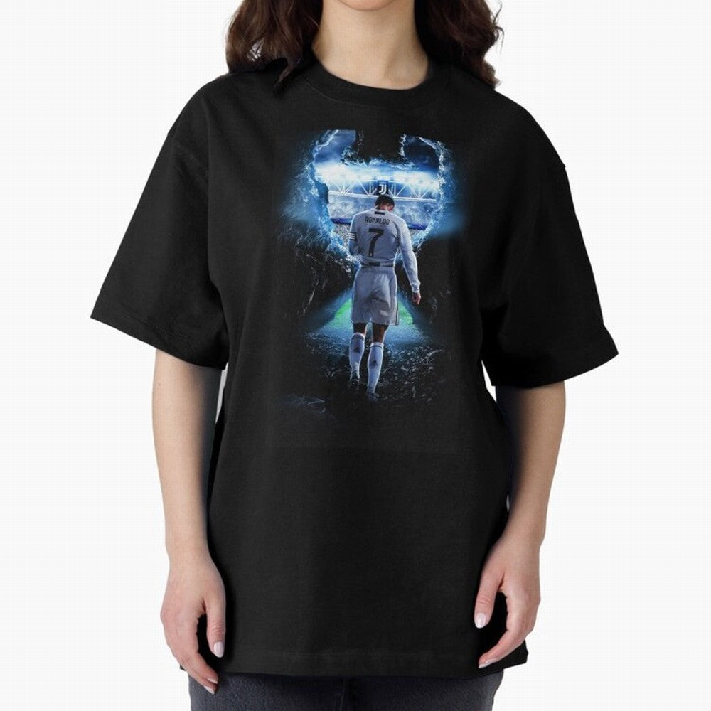 Football player Oversized T-Shirt Support Iconic Players in FIFA World Cup 2026 Celebrating Messi and Cristiano Ronaldo, Argentina and Brazil Energy, Football History, Final Match Energy, Crowd Noise and Once in a Lifetime Moments; Perfect for