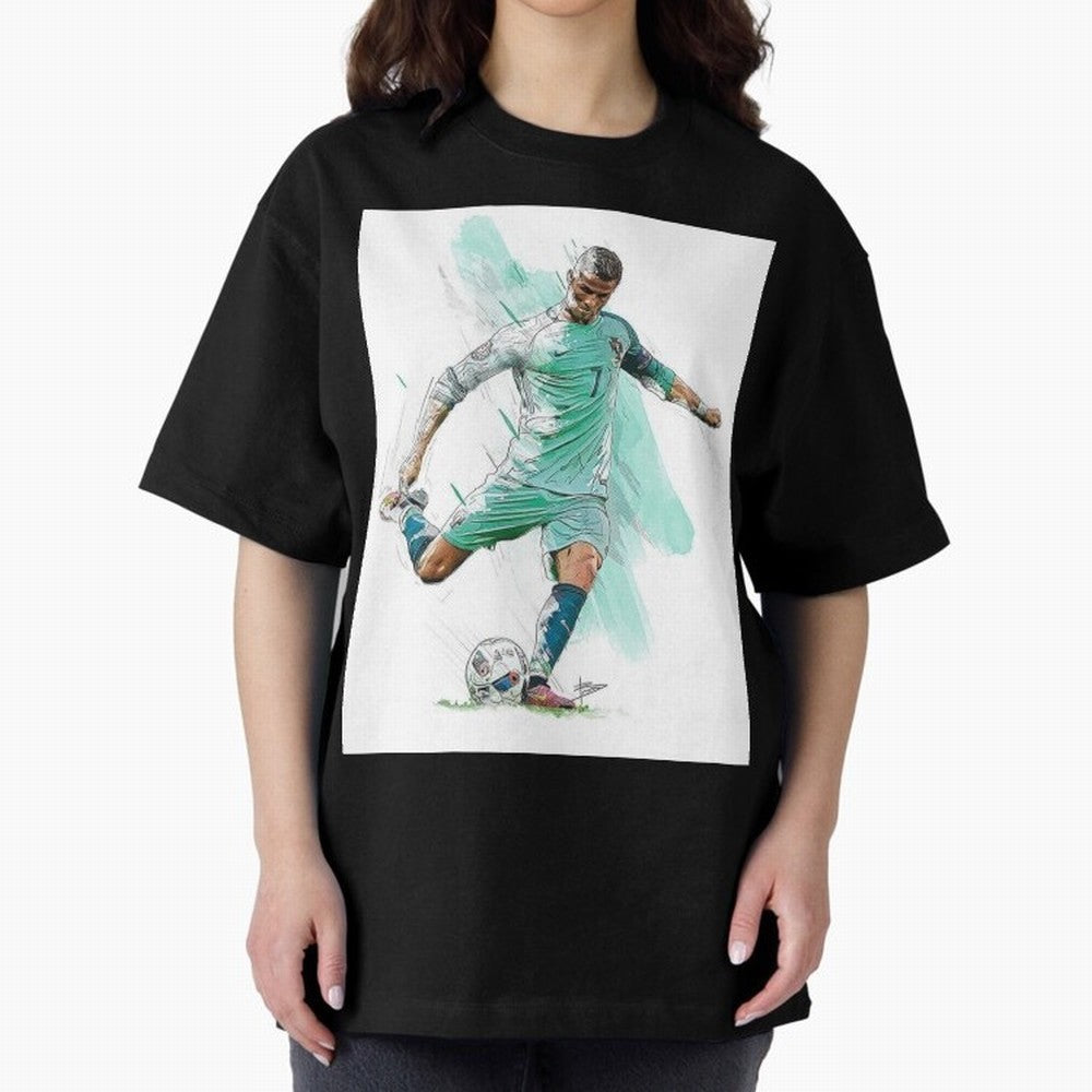 Cristiano ronaldo 7 Oversized T-Shirt Build Match Day Hype around FIFA World Cup 2026 Group Stage, Messi, CR7 and Mbappe, England, Supporter Pride, Iconic Celebrations, Legendary Names and Global Match Day Energy; Perfect for Fans, Collectors,