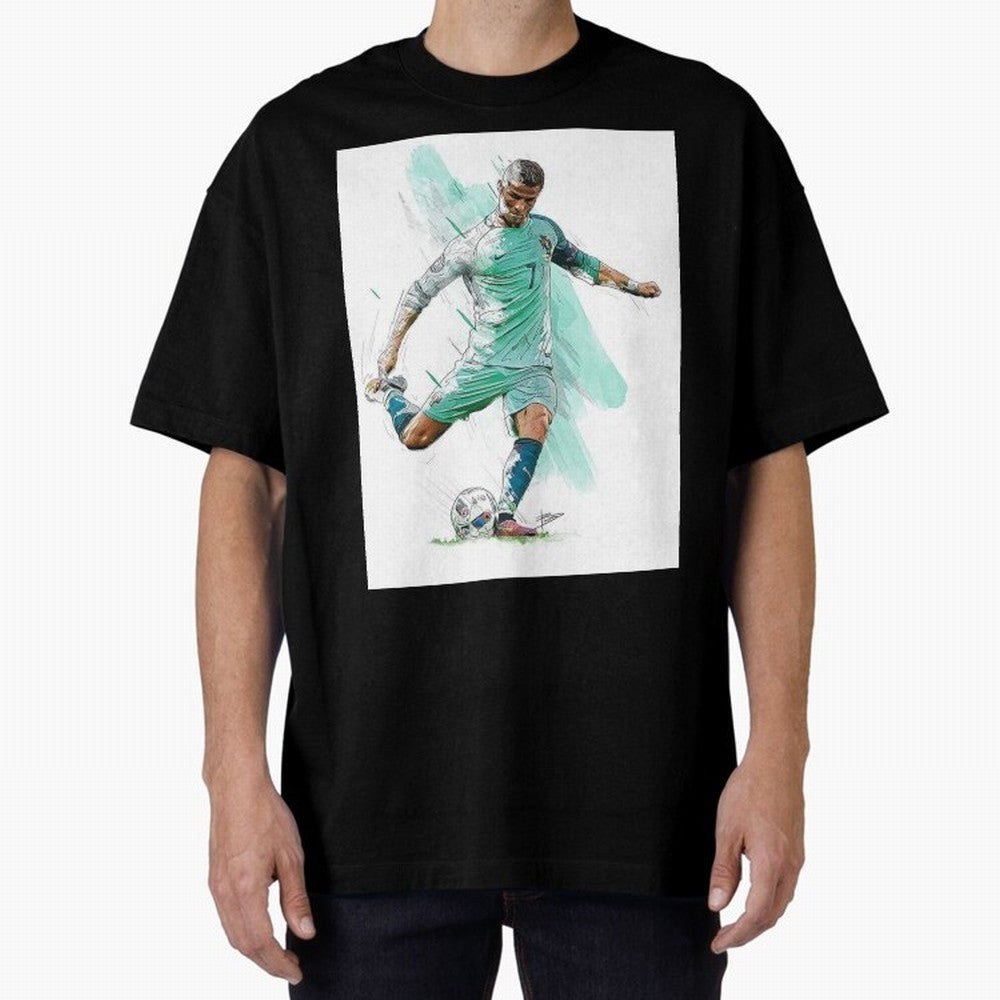 Cristiano ronaldo 7 Oversized T-Shirt Build Match Day Hype around FIFA World Cup 2026 Group Stage, Messi, CR7 and Mbappe, England, Supporter Pride, Iconic Celebrations, Legendary Names and Global Match Day Energy; Perfect for Fans, Collectors,