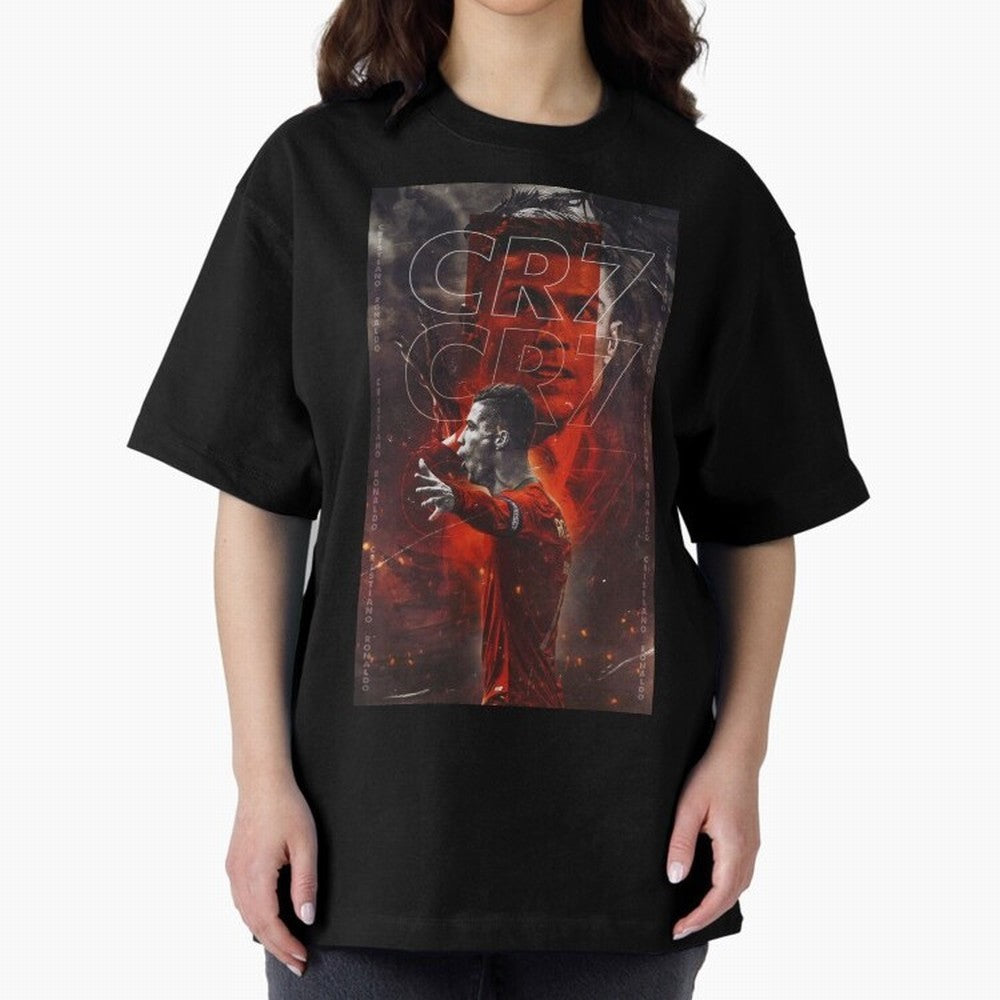 Cristiano Ronaldo Art Oversized T-Shirt Bring World Football Passion into the FIFA World Cup 2026 Group Stage Journey through Mbappe Highlights, Portugal, Spain and Germany Pride, Game Day Rituals, Football Legends, Country Pride and the Road to