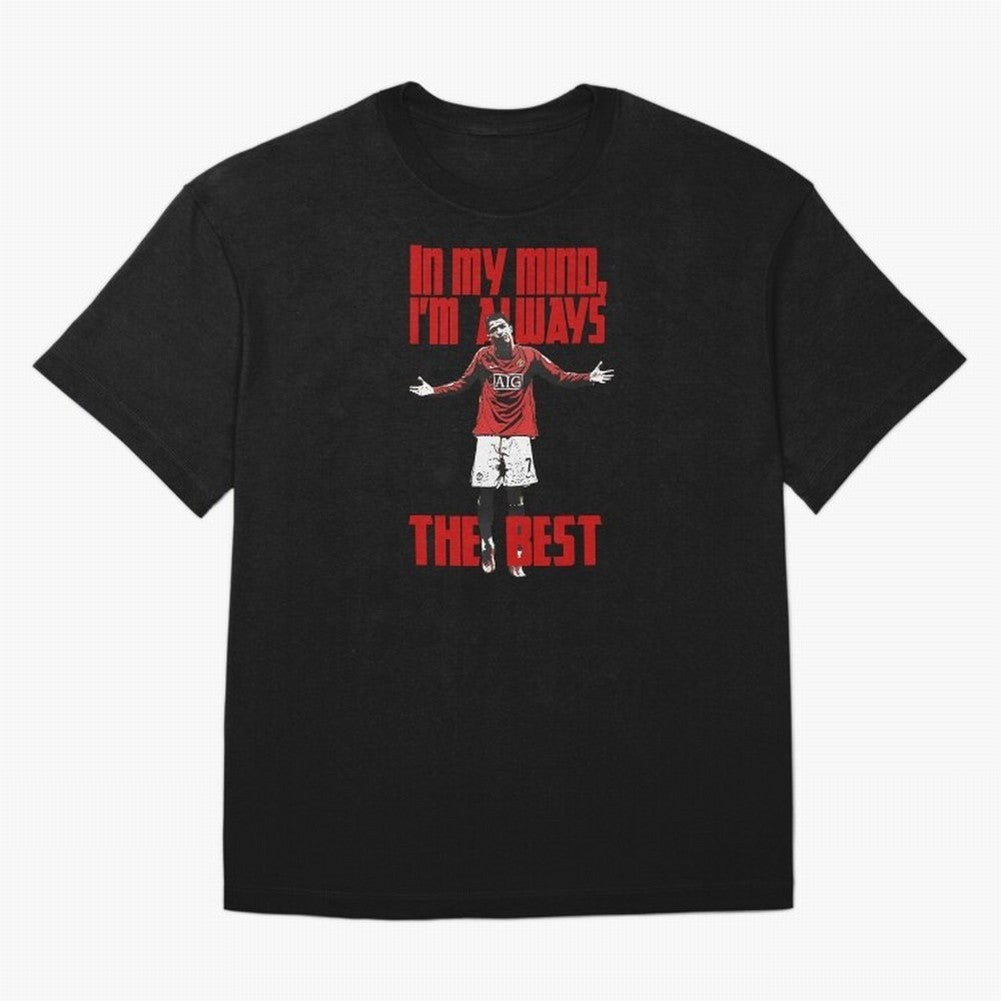 Cristiano Ronaldo Vintage - In My Mind I'm Always THE BEST Oversized T-Shirt Spotlight FIFA World Cup 2026 USA Canada Mexico for Fans of Messi, Neymar and Mbappe and France, Bringing Retro Football Energy, Iconic Rivalries, Trophy Chase Drama and
