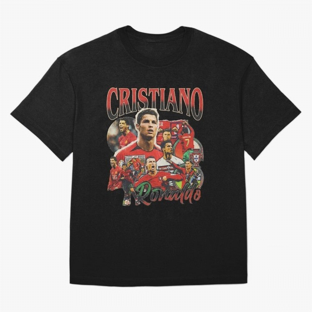 Retro Cristiano Ronaldo Oversized T-Shirt Cheer through Every Moment of FIFA World Cup 2026 USA Canada Mexico for Fans of Messi, Neymar and Mbappe and Argentina, France and Brazil, Bringing Game Day Rituals, Football Legends, Country Pride and the