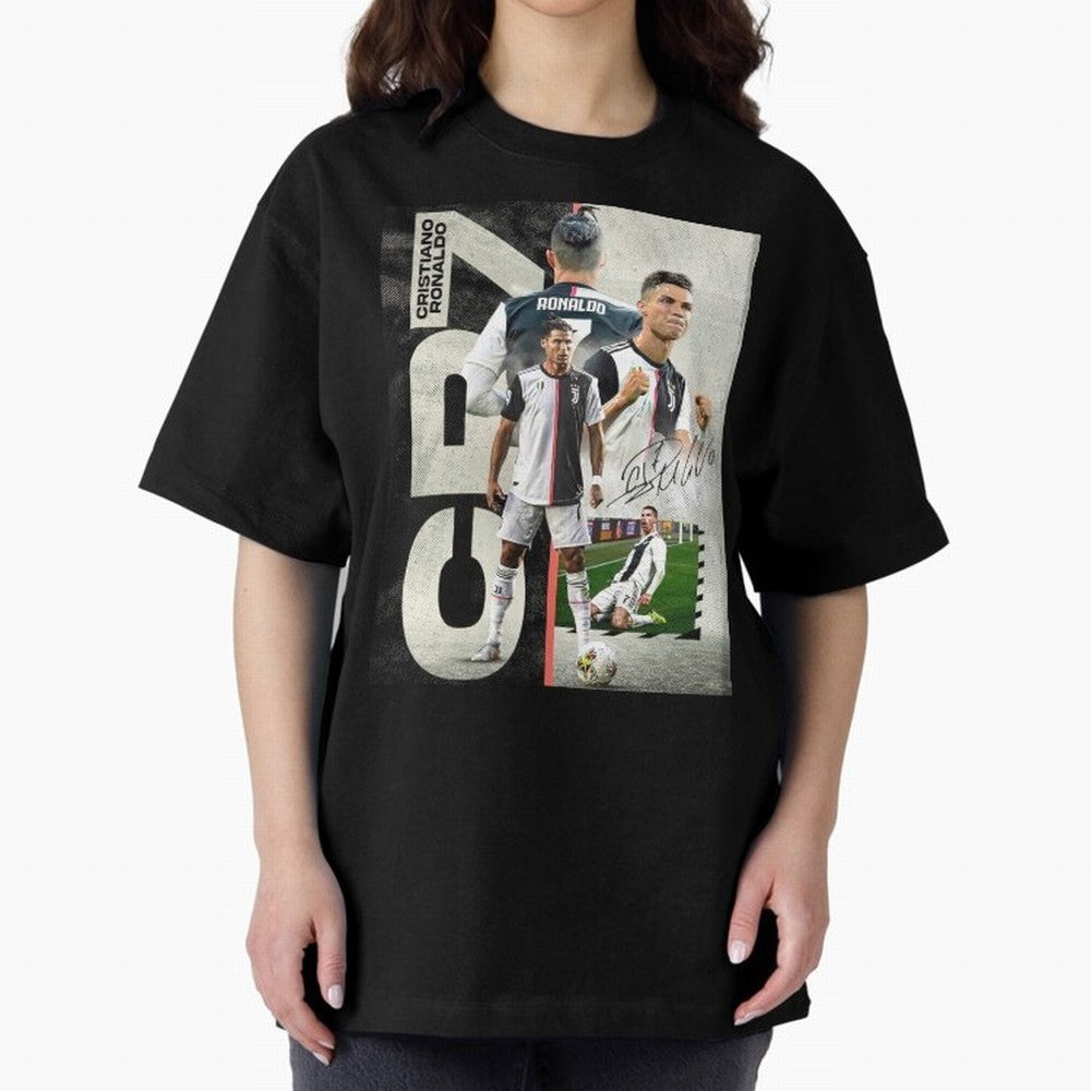 Cristiano Ronaldo Goals in Juventus special design ,Ronaldo Gift Idea, Ronaldo Footballer , Football Oversized T-Shirt Show Passion for the Stars of Global Football Passion for FIFA World Cup 2026, Connected to Messi, Brazil, Championship Spirit,