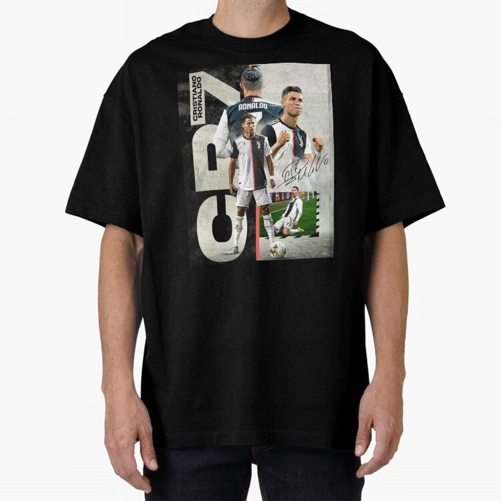 Cristiano Ronaldo Goals in Juventus special design ,Ronaldo Gift Idea, Ronaldo Footballer , Football Oversized T-Shirt Show Passion for the Stars of Global Football Passion for FIFA World Cup 2026, Connected to Messi, Brazil, Championship Spirit,
