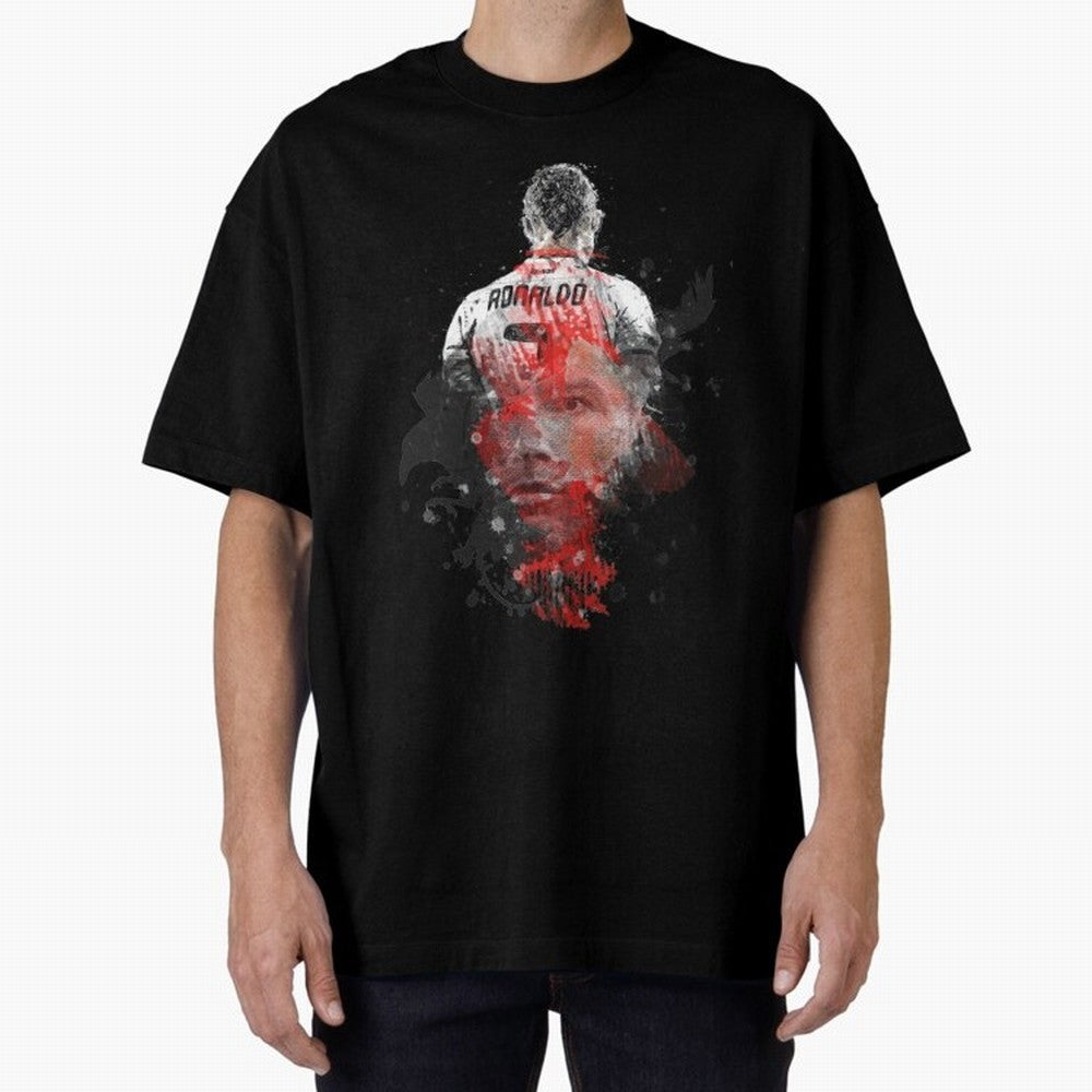 Cristiano Ronaldo Cristiano Ronaldo Oversized T-Shirt Show Your Stadium Side during the FIFA World Cup 2026 Journey through Haaland and Mbappe Highlights, England and Germany Pride, Tournament Hype, Historic Matchups, Family Viewing Parties and