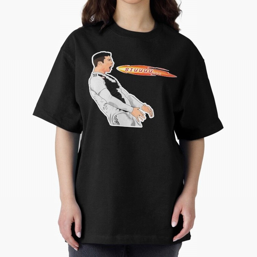 Siuuu Cristiano ronaldo funny Oversized T-Shirt Celebrate Classic Football Spirit in Global Football Passion for FIFA World Cup 2026 USA Canada Mexico, Featuring Messi and Cristiano Ronaldo, England, France and Netherlands, Football Festival