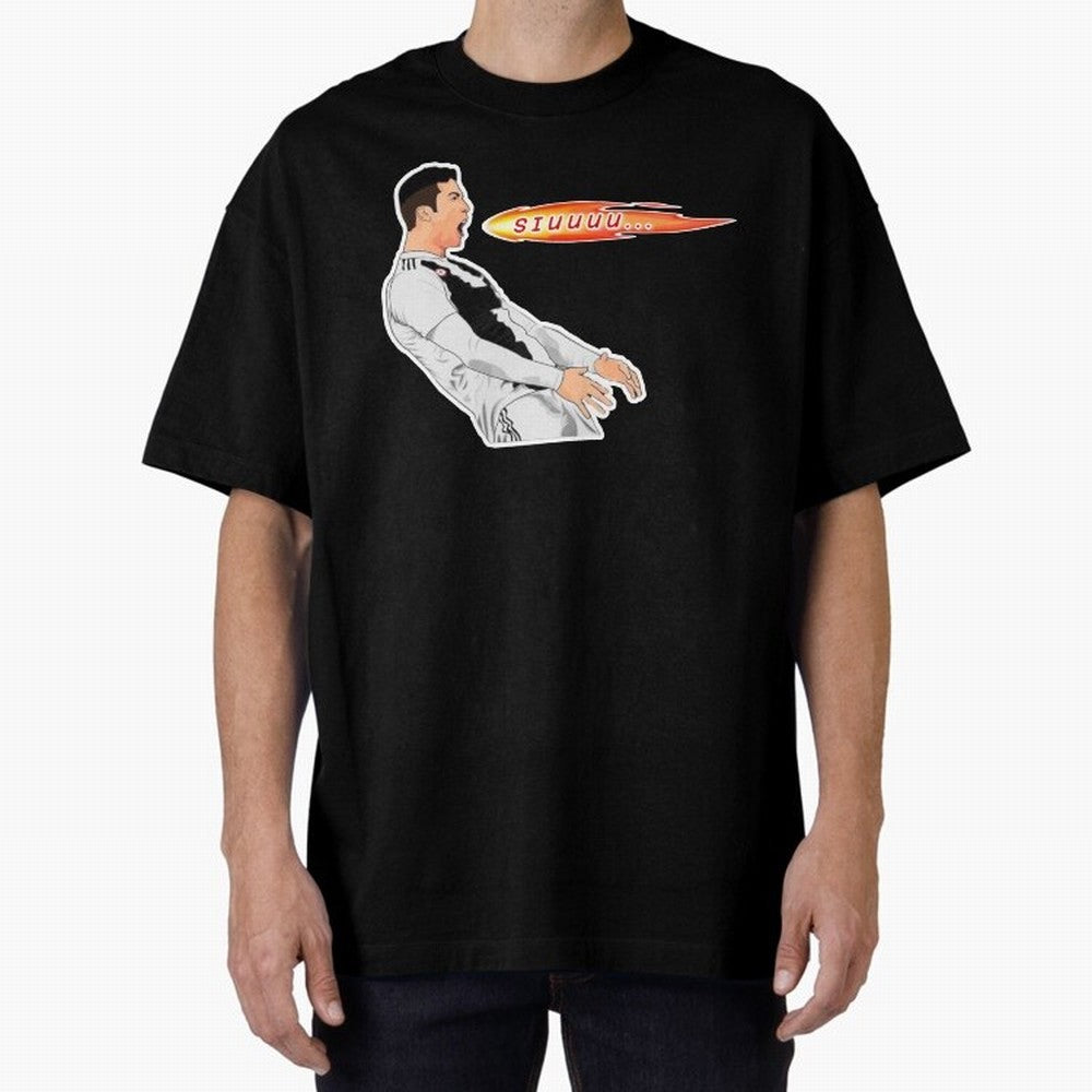 Siuuu Cristiano ronaldo funny Oversized T-Shirt Celebrate Classic Football Spirit in Global Football Passion for FIFA World Cup 2026 USA Canada Mexico, Featuring Messi and Cristiano Ronaldo, England, France and Netherlands, Football Festival