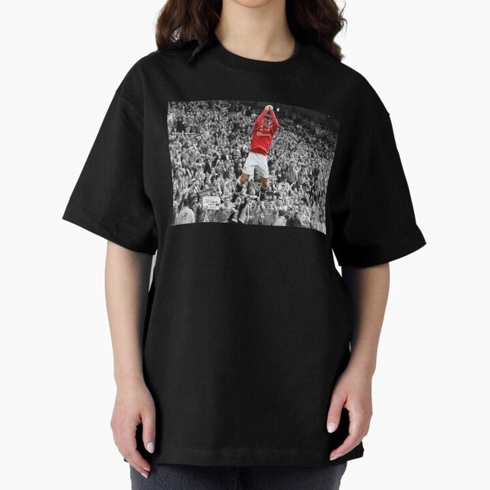 CR7 celebration Oversized T-Shirt Celebrate Football Dreams Across FIFA World Cup 2026 Group Stage for Fans of Messi, Neymar and Mbappe and Spain and Netherlands, Bringing Sports Nostalgia, International Competition, Famous Players and