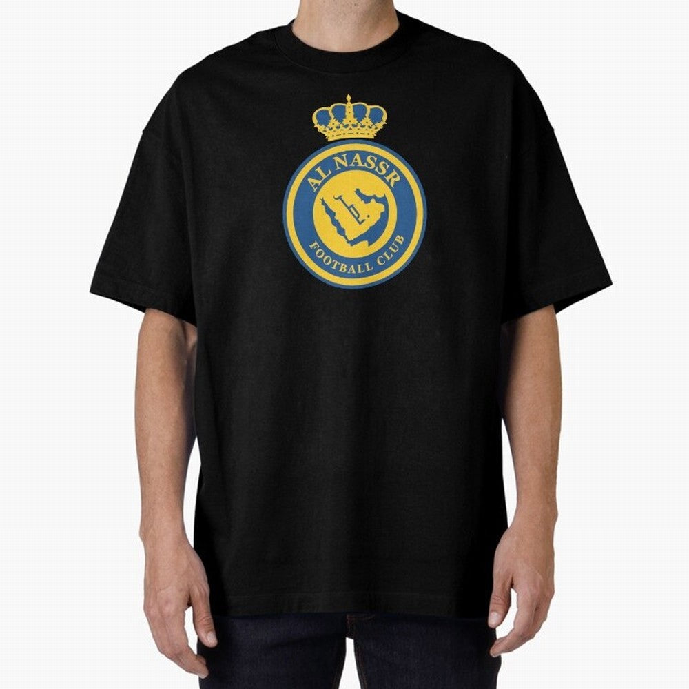 Al-Nassr Football Club - Oversized T-Shirt Fuel Match Day Hype around FIFA World Cup 2026 Group Stage, Neymar, France, Worldwide Fan Energy, Dramatic Goals, Stadium Lights and Championship Celebrations; Ideal for Fans Who Follow Messi, Cristiano