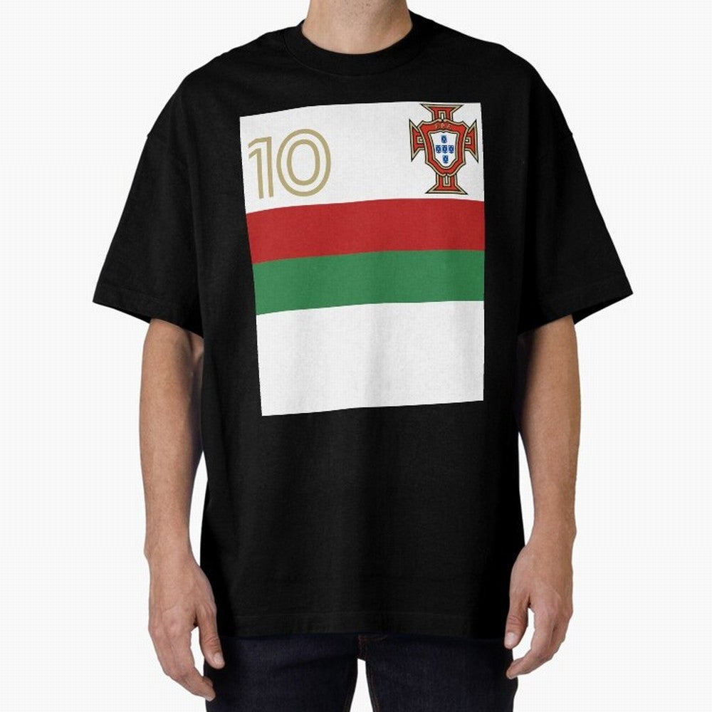 Portugal | 2026 World Cup Fan Apparel Oversized T-Shirt Remember Iconic Moments from Match Day Hype around FIFA World Cup 2026 USA Canada Mexico, Messi, CR7 and Mbappe, Spain, Championship Spirit, Famous Goals, Roaring Crowds and International