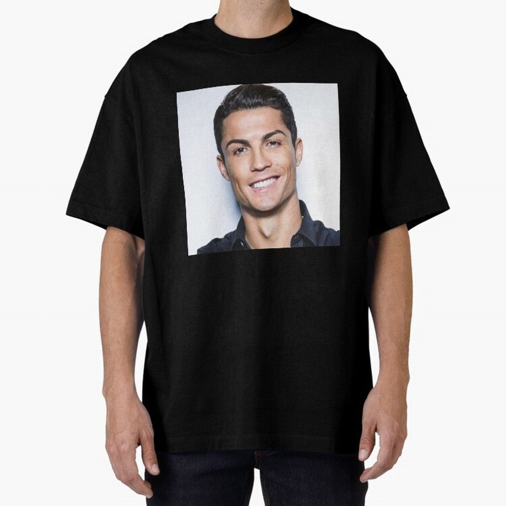 Cristiano Ronaldo Poster Oversized T-Shirt Celebrate National Team Dreams in FIFA World Cup 2026 Group Stage Spirit, Made for Portugal, Spain and Germany, Messi and Cristiano Ronaldo, Championship Spirit, Famous Goals, Roaring Crowds and