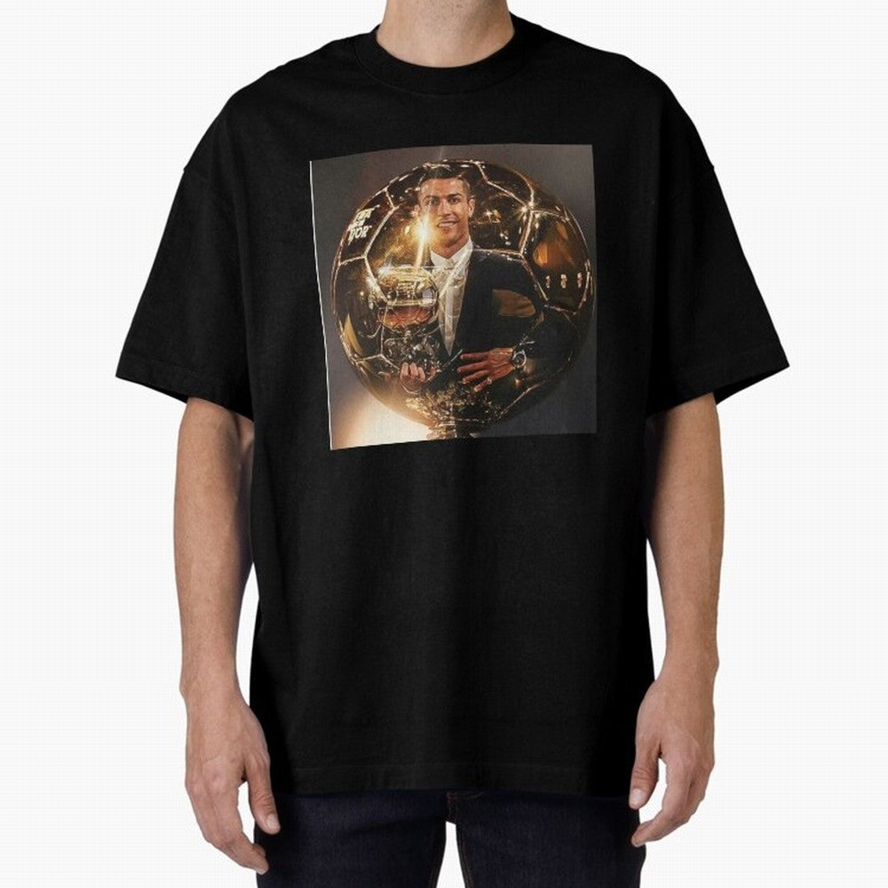 Cristiano Ronaldo Art Throw Pillow Oversized T-Shirt Back Your Heroes with FIFA World Cup 2026 Group Stage for Fans of Mbappe and England, France and Netherlands, Bringing Football Passion, Legendary Performances, Festival Vibes and Supporter