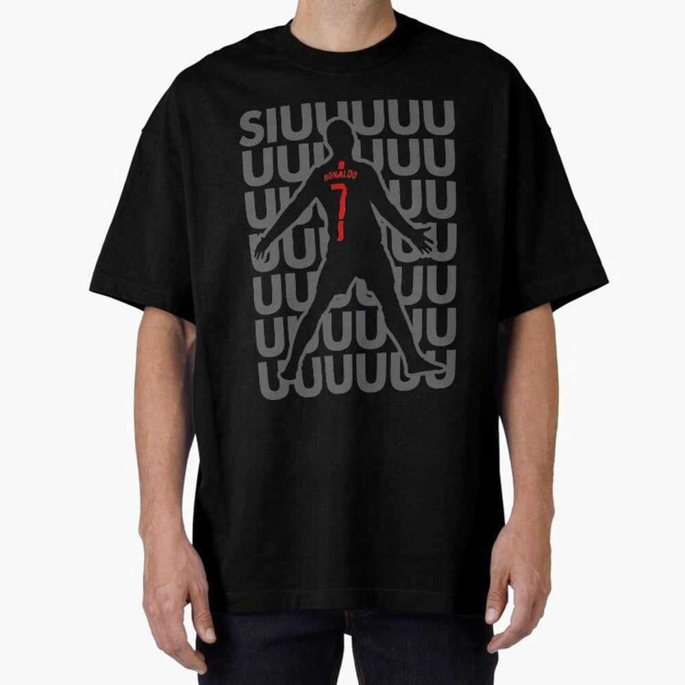 Cristiano Ronaldo 7 Oversized T-Shirt Celebrate Unforgettable Nights in Global Football Passion for FIFA World Cup 2026 USA Canada Mexico, Celebrating Messi, CR7 and Mbappe, England and Germany, Championship Spirit, Famous Goals, Roaring Crowds and
