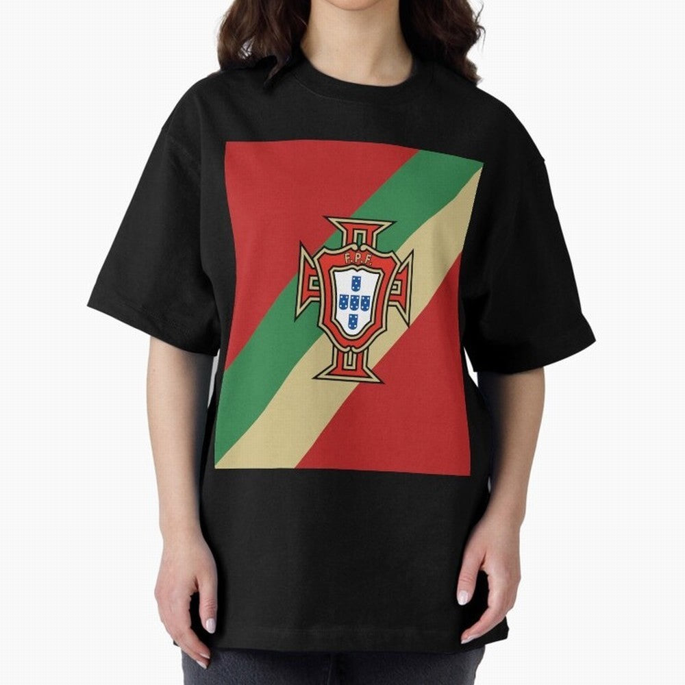 Portugal | 2026 World Cup Fan Apparel Oversized T-Shirt Carry the Colors and Pride of FIFA World Cup 2026 Inspired by Neymar, Haaland and Cristiano Ronaldo, Brazil, Portugal and Argentina Energy, Football Festival Excitement, Trophy Ambitions,