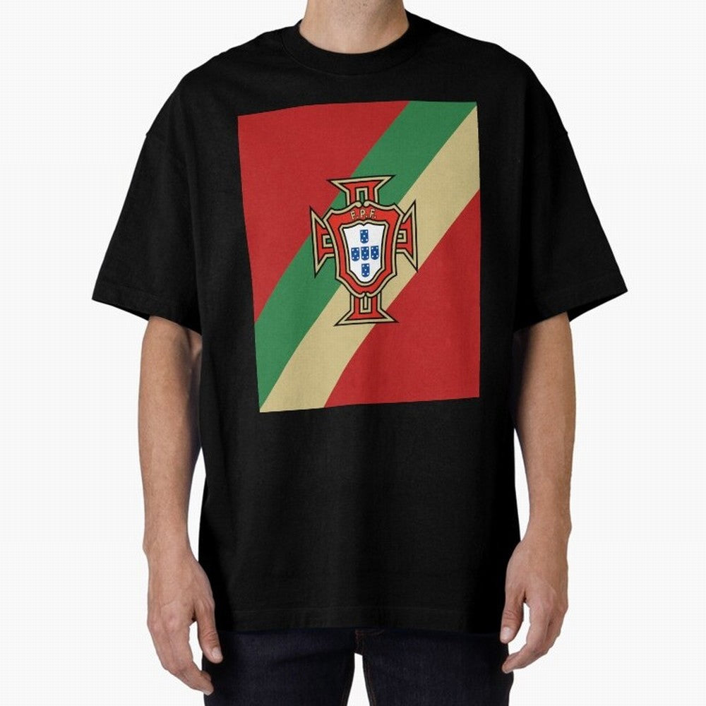 Portugal | 2026 World Cup Fan Apparel Oversized T-Shirt Carry the Colors and Pride of FIFA World Cup 2026 Inspired by Neymar, Haaland and Cristiano Ronaldo, Brazil, Portugal and Argentina Energy, Football Festival Excitement, Trophy Ambitions,