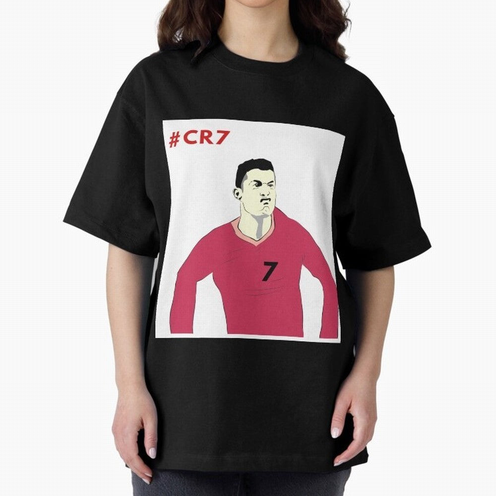 Cristiano ronaldo Oversized T-Shirt Celebrate Fan Culture around Global Football Passion for FIFA World Cup 2026 USA Canada Mexico, Capturing Neymar, Haaland and Cristiano Ronaldo, Brazil, Sports Nostalgia, International Competition, Famous Players