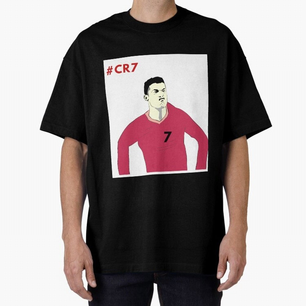 Cristiano ronaldo Oversized T-Shirt Celebrate Fan Culture around Global Football Passion for FIFA World Cup 2026 USA Canada Mexico, Capturing Neymar, Haaland and Cristiano Ronaldo, Brazil, Sports Nostalgia, International Competition, Famous Players