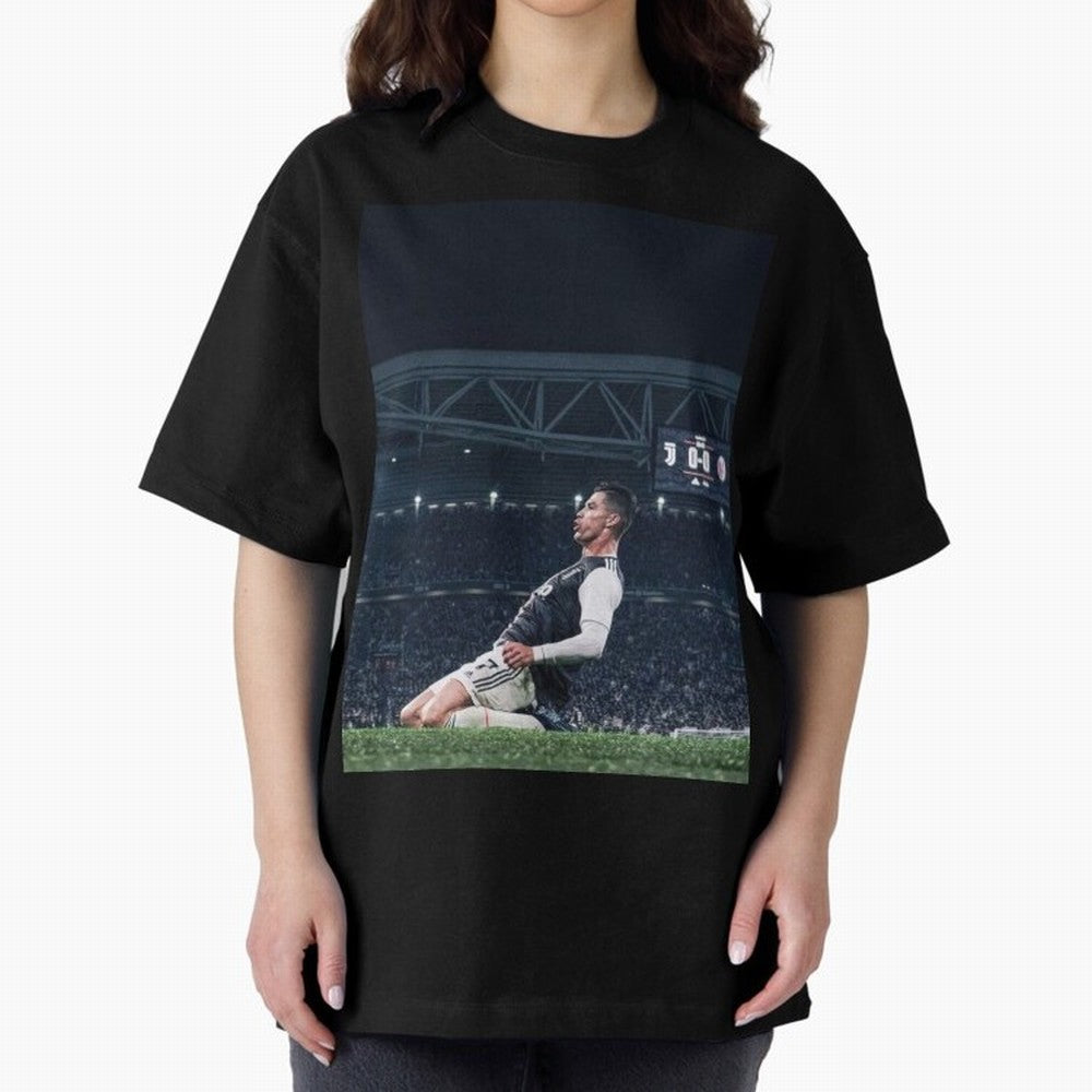 Wallpaper Cristiano Celebration Oversized T-Shirt Celebrate Every Goal in FIFA World Cup 2026 Spirit, Capturing England and Germany, Cristiano Ronaldo, Fan Favorite Moments, National Team Passion, Big Match Drama and Soccer History; Made for