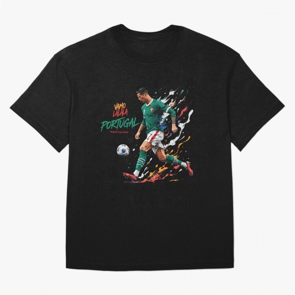 Portugal CR7 Fan World Cup 26 Oversized T-Shirt Join the Global Buzz around the FIFA World Cup 2026 USA Canada Mexico Journey through CR7 and Messi Highlights, Brazil Pride, Football Passion, Legendary Performances, Festival Vibes and Supporter