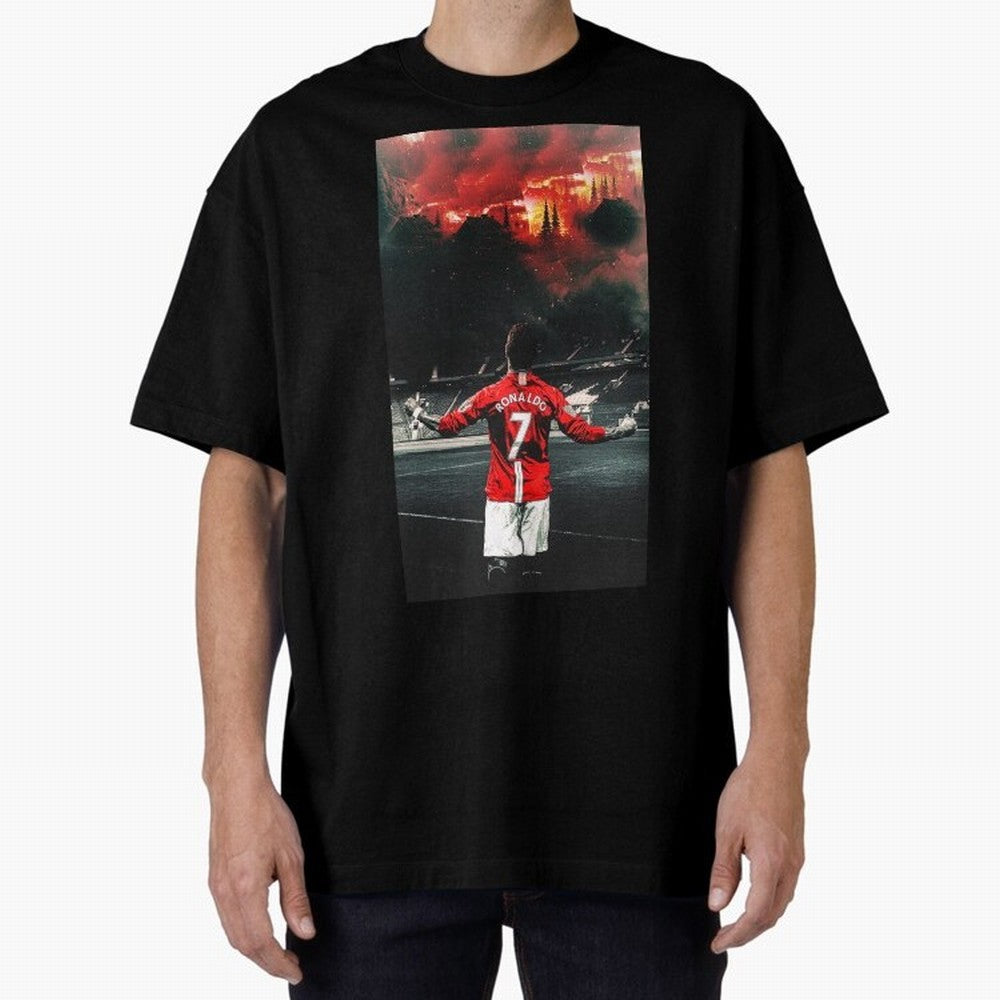 cristiano ronaldo manchester Oversized T-Shirt Represent Fans Who Live for FIFA World Cup 2026 Group Stage for Fans of Haaland and Mbappe and Argentina, Bringing Football History, Final Match Energy, Crowd Noise and Once in a Lifetime Moments;