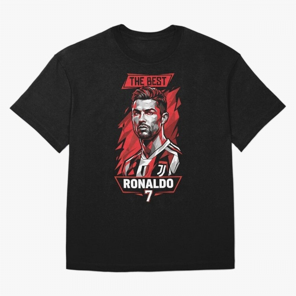 Cristiano Ronaldo CR7 Geometric Vector Portrait Oversized T-Shirt Live for the Drama of Match Day Hype around FIFA World Cup 2026, Neymar, Haaland and Cristiano Ronaldo, Spain and Netherlands, Classic Soccer Heritage, Championship Pressure, Fan