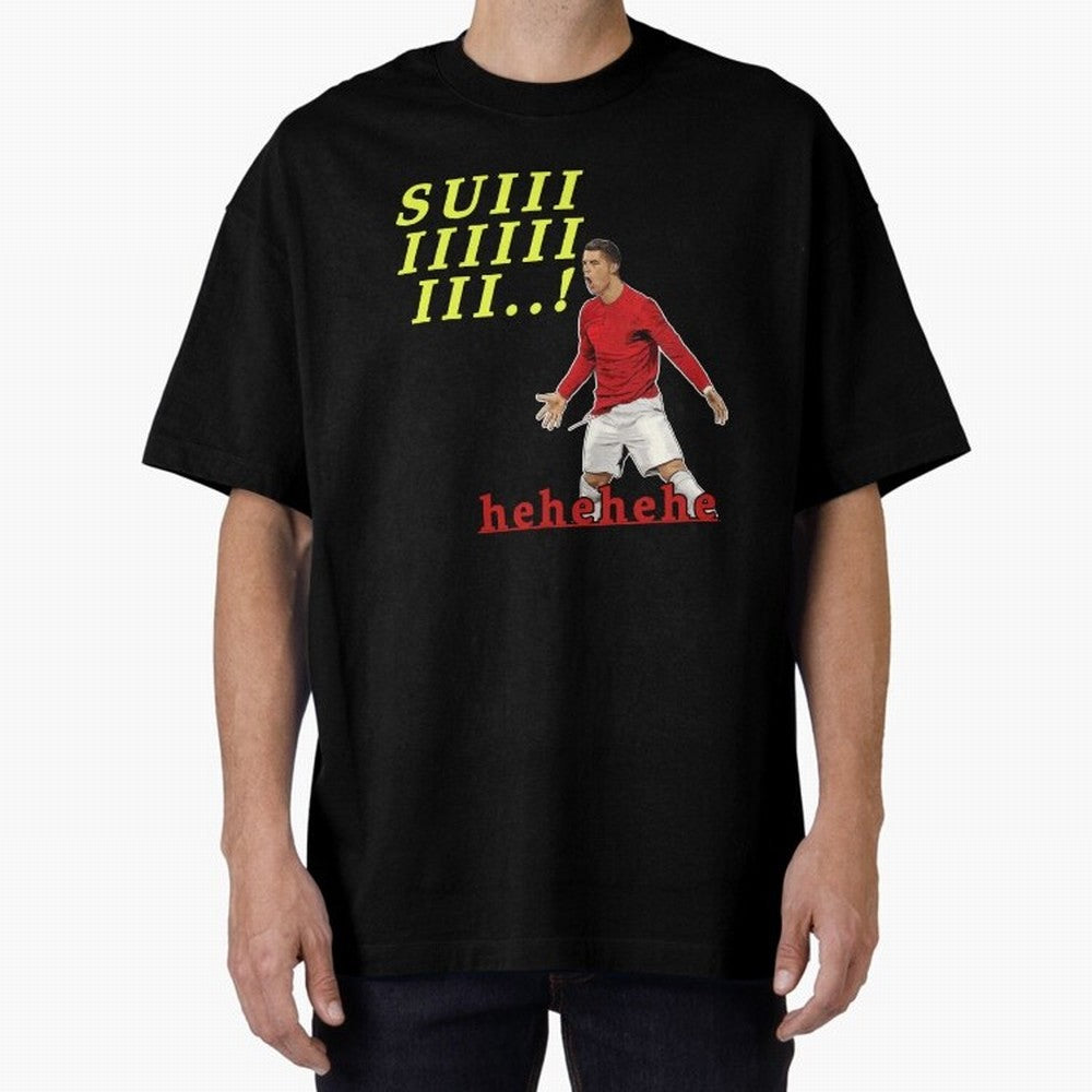 Hehehe suiii !! Cristiano ronaldo goal Oversized T-Shirt Make Memories around Match Day Hype around FIFA World Cup 2026 Group Stage, CR7 and Messi, France, Game Day Rituals, Football Legends, Country Pride and the Road to the Final; Great for
