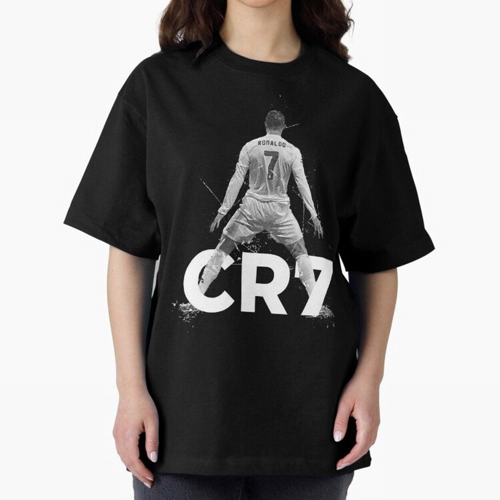 Cristiano Ronaldo Oversized T-Shirt Carry the Colors and Pride of Match Day Hype around FIFA World Cup 2026 USA Canada Mexico, Haaland and Mbappe, France and Portugal, Worldwide Fan Energy, Dramatic Goals, Stadium Lights and Championship