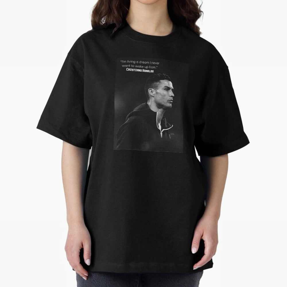 Cristiano Ronaldo motivational quote Oversized T-Shirt Turn Every Weekend Toward Global Football Passion for FIFA World Cup 2026, Featuring Neymar, England, France and Netherlands, Supporter Pride, Iconic Celebrations, Legendary Names and Global