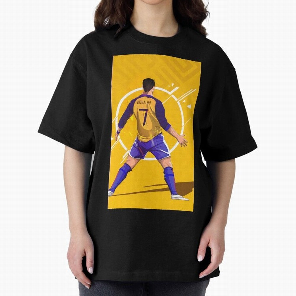 Cristiano Ronaldo Oversized T-Shirt Celebrate Classic Football Spirit in FIFA World Cup 2026 USA Canada Mexico for Fans of CR7 and Messi and England, France and Netherlands, Bringing Stadium Chants, National Pride, Trophy Dreams and Unforgettable