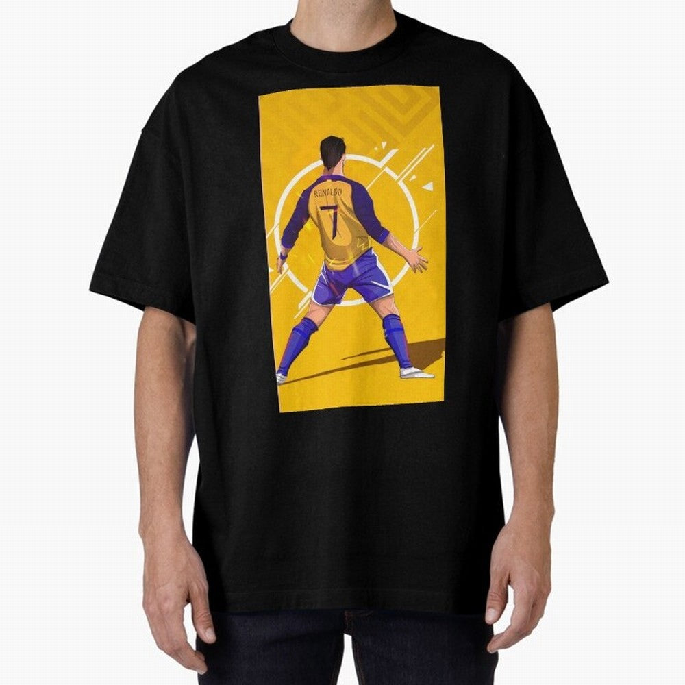 Cristiano Ronaldo Oversized T-Shirt Celebrate Classic Football Spirit in FIFA World Cup 2026 USA Canada Mexico for Fans of CR7 and Messi and England, France and Netherlands, Bringing Stadium Chants, National Pride, Trophy Dreams and Unforgettable