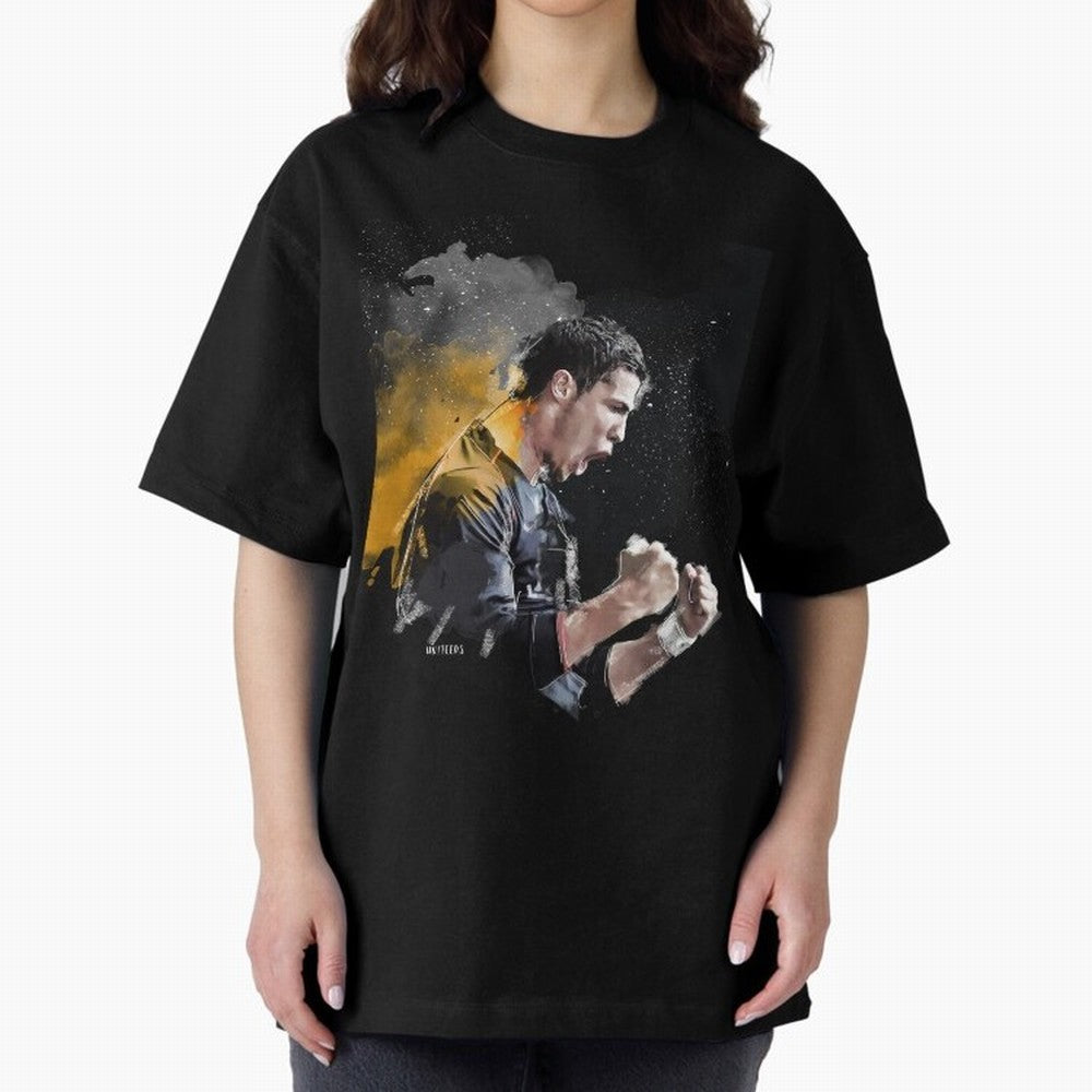 CRISTIANO RONALDO PAINTING Oversized T-Shirt Share FIFA World Cup 2026 USA Canada Mexico for Fans of Cristiano Ronaldo and Argentina, France and Brazil, Bringing Tournament Hype, Historic Matchups, Family Viewing Parties and Global Sports Pride;