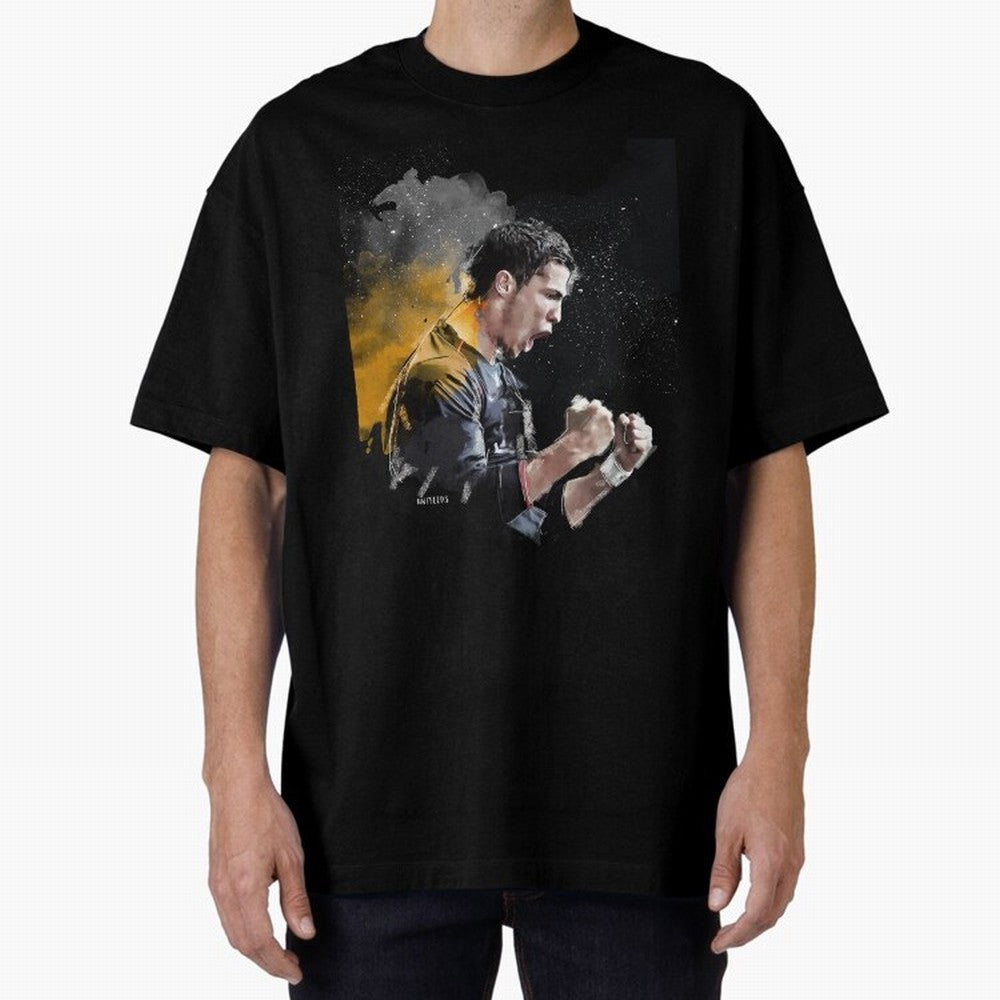 CRISTIANO RONALDO PAINTING Oversized T-Shirt Share FIFA World Cup 2026 USA Canada Mexico for Fans of Cristiano Ronaldo and Argentina, France and Brazil, Bringing Tournament Hype, Historic Matchups, Family Viewing Parties and Global Sports Pride;